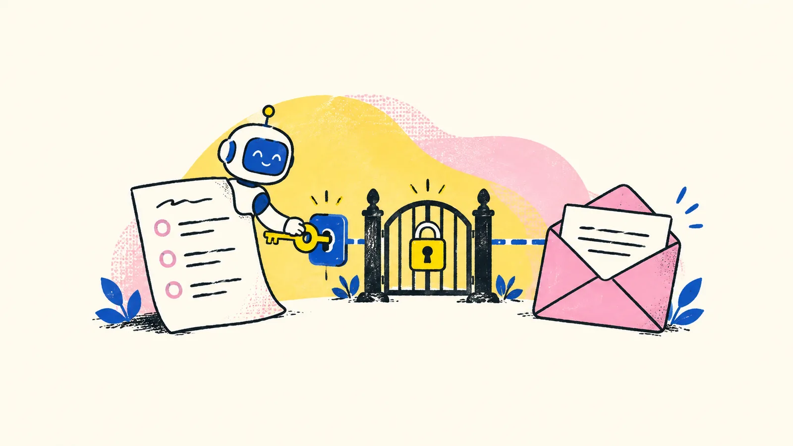 A scoped tool bridge connects a planning note to a draft inside a permission fence and approval gate.