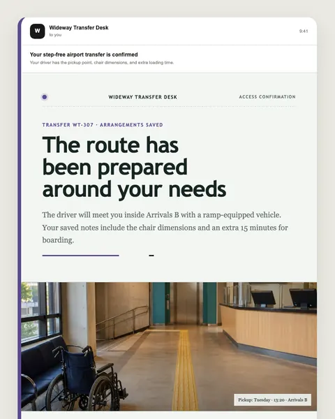 Access confirmation email template preview