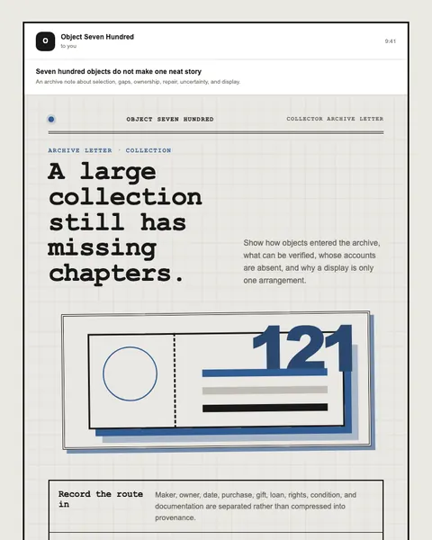 Collector archive letter email template preview