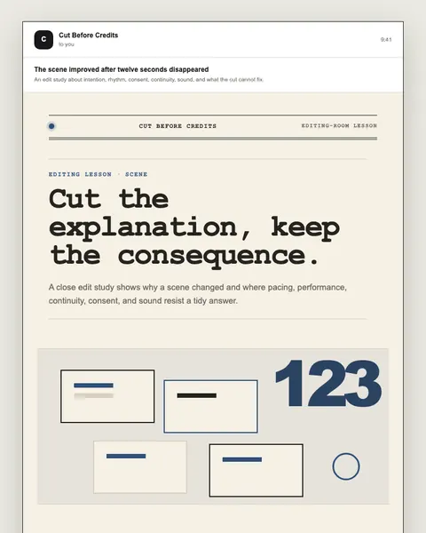 Editing-room lesson email template preview