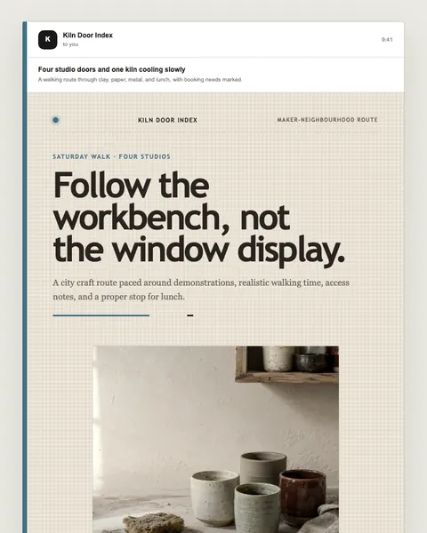 Maker-neighbourhood route email template preview