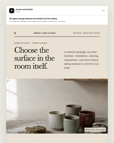 Material variation letter email template preview