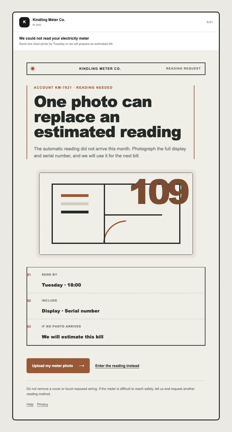 Reading request email template preview