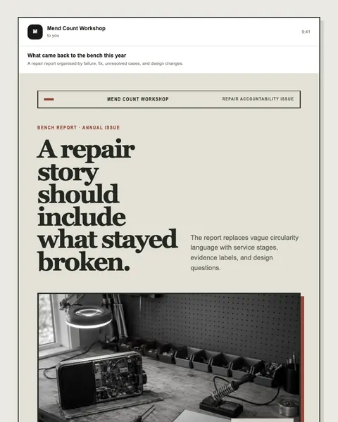 Repair accountability issue email template preview