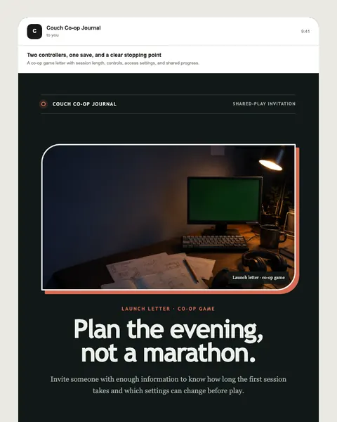 Shared-play invitation email template preview