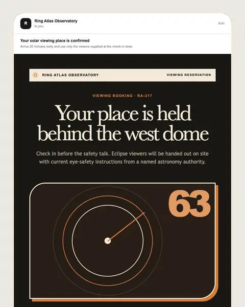Viewing reservation email template preview